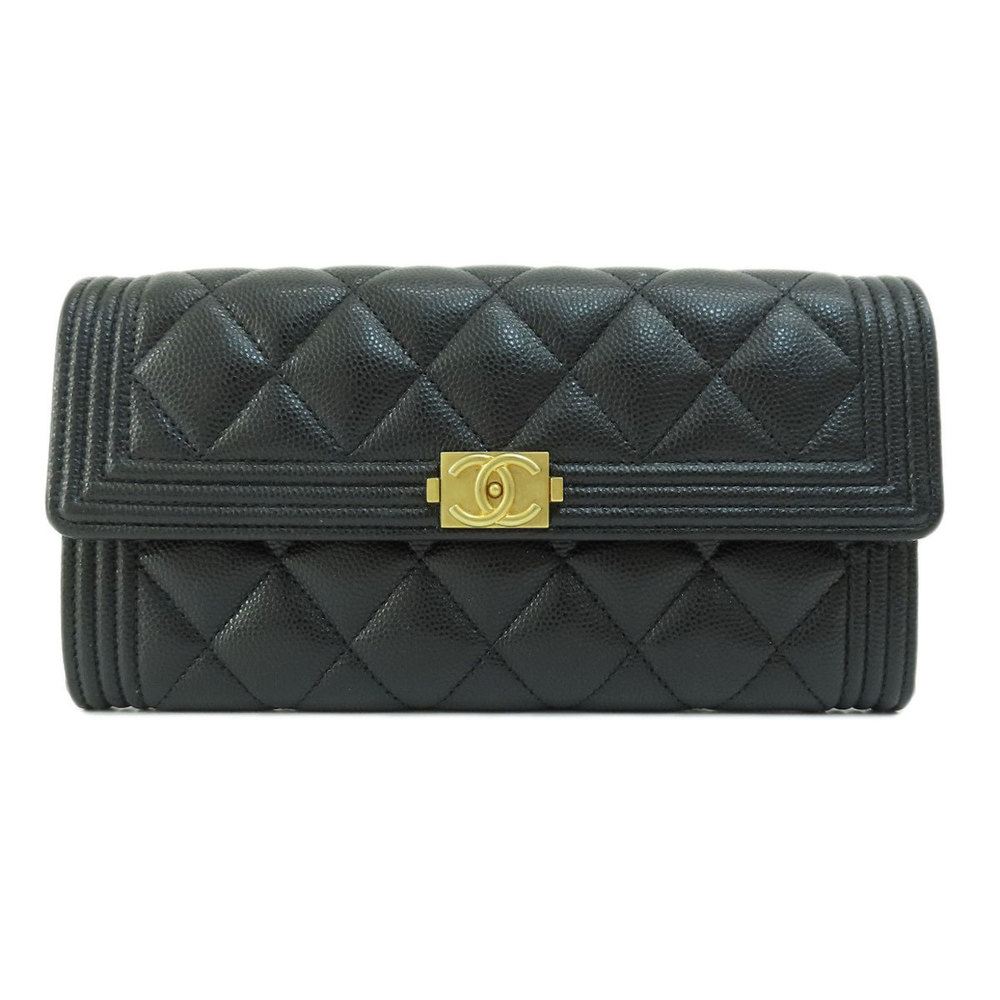 Chanel Matelasse Gold Metal Fittings Long Wallet